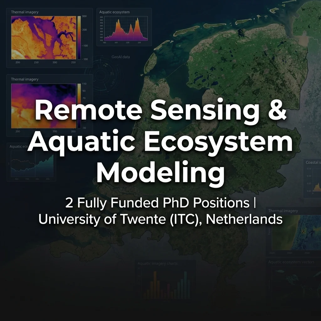 2 Funded PhD Positions in Remote Sensing, Meteorology & Aquatic Ecosystem Modeling at University of Twente, Netherlands