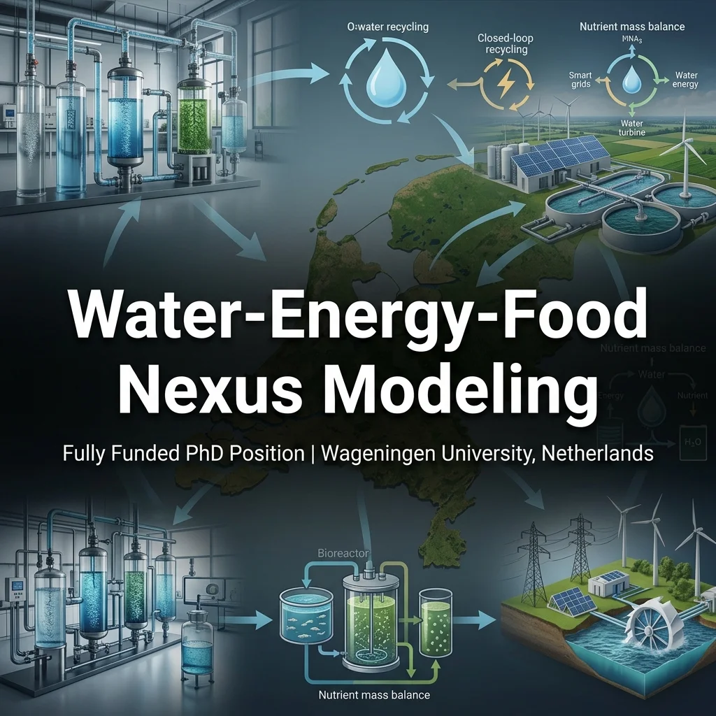 Fully Funded PhD Position in Water-Energy-Food Nexus & Circular Water Systems at Wageningen University, Netherlands